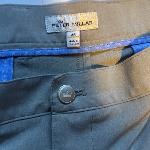 Peter Millar Men's Gray Flat Front Shorts - Picture 1 of 6